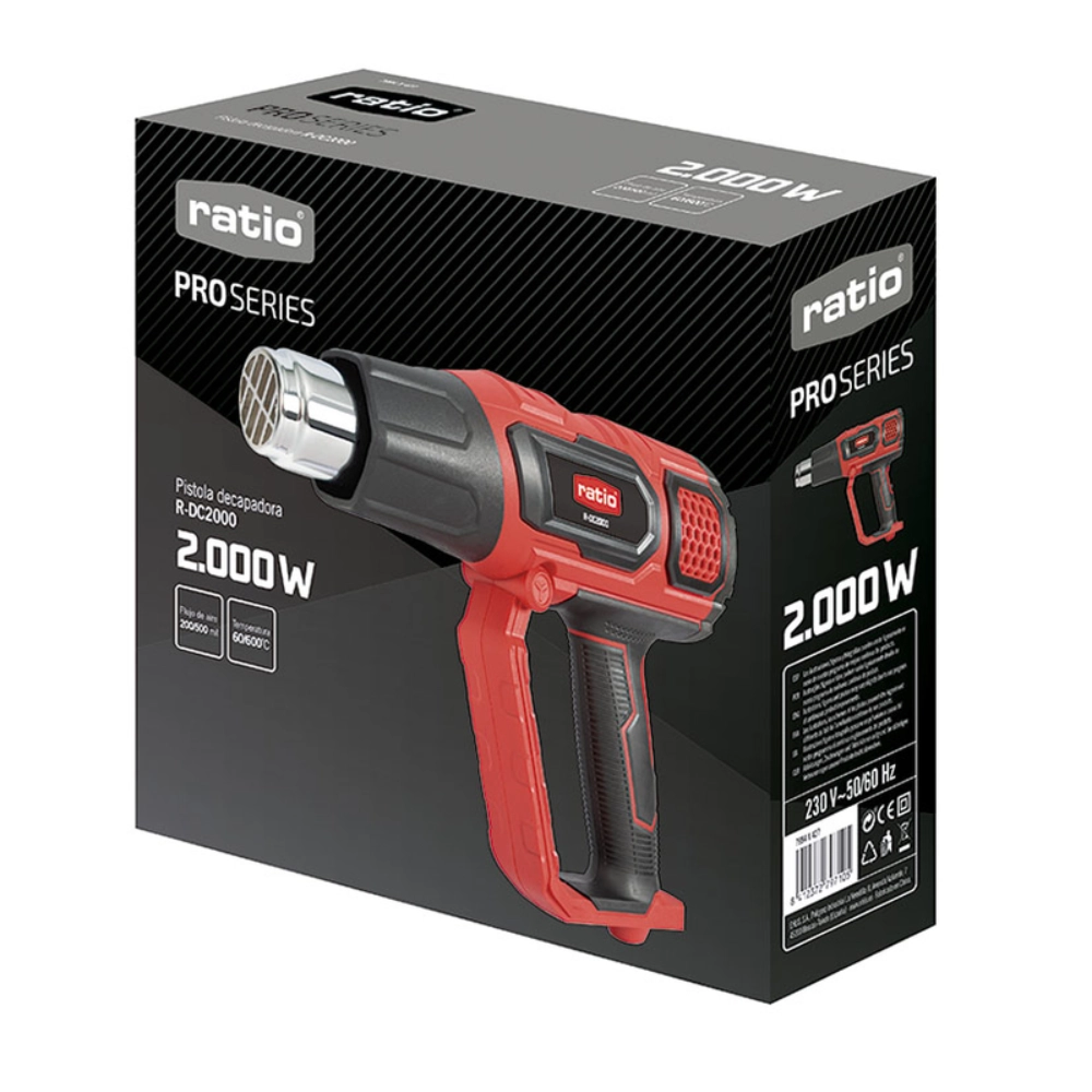 Pistola Decapadora c/5 Accesorios - RATIO - ProSeries R-DC2000 - Imagen 3